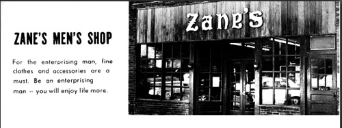 When Times Printing Co. moved out of the Masonic building and into new quarters in the Whaley Shopping Center across the street, Zane Nathews located his men's shop in the storefront where the Times previously had its offices. 